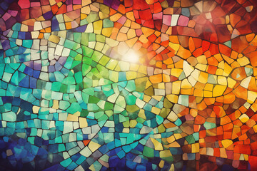 Bright mosaic gradient background