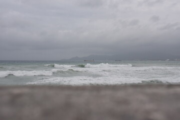 Windy beach in Okinawa