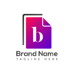 Abstract B letter modern initial lettermarks logo design	
