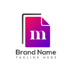 Abstract M letter modern initial lettermarks logo design	