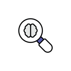 Mind icon design with white background stock illustration