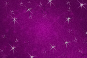 Christmas or New Year Purple Background with silver stars and copy space