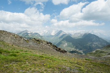 Summer Splendor: Peaks, Ice, Rocks, and Lakes. Alps. Aosta Valley. Italy.