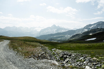 Summer Splendor: Peaks, Ice, Rocks, and Lakes. Alps. Aosta Valley. Italy.
