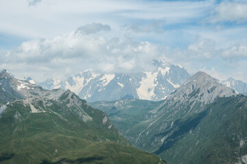 Summer Splendor: Peaks, Ice, Rocks, and Lakes. Alps. Aosta Valley. Italy.