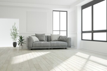 Modern interior design. 3D illustration