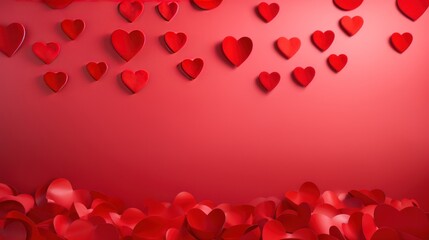 red glitter lights background Abstract Valentine's Day background with Valentine's Day pattern hearts.