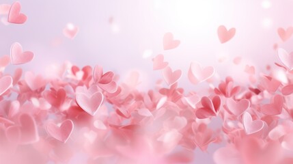 valentine's day heart background Red hearts and pink hearts valentine greeting card design