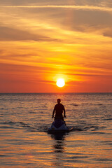 Jet Ski In The Sunset