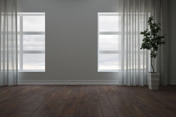 Modern interior design. 3D illustration