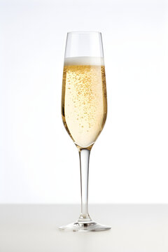 Glass of champagne. Generative AI