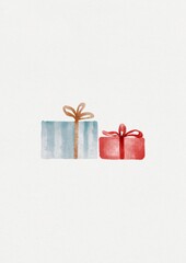  Bright digital watercolor illustration featuring colorful gift boxes. Perfect for festive projects and decor, appealing to a broad international audience