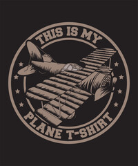 This Is My Plane T-shirt  T-shirt Design Vector Design Tshirt Design Airplanes Vector Design
