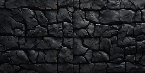 an image of a black stone wall with a aspect ratio, black texture - obrazy, fototapety, plakaty