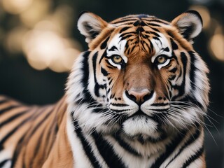 Fototapeta premium portrait of tiger, isolated white background