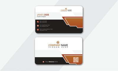 An elegant and simple business card design template, A clean and professional business card design template.