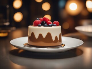 delicious pudding dessert at the restaurant

