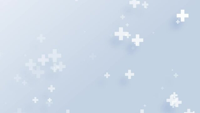 Corporate promo frame background with geometric figures (square, circle, triangel, plus, arrow) on the gray gradient background in 4K