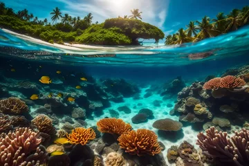 Fototapeten coral reef and coral © Saad