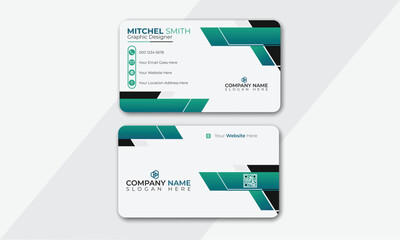 Modern Creative And Clean Business Card Design Template, Visiting Card, creative and clean business card template.