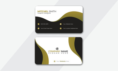 Clean professional business card template, visiting card, business card template.