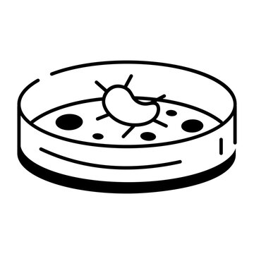 recommend clip art: Check outline icon pf petri dish 