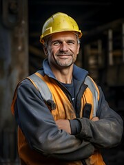 construction worker smiling 