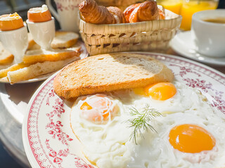 Breakfast with Prepared Egg - prepared egg under the sun