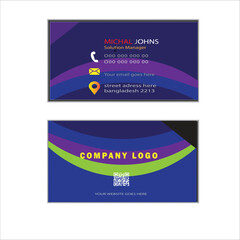 Modern double sided creative business card template design  for professional business 
