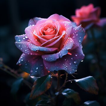 Very nice rose glowing images Generative AI