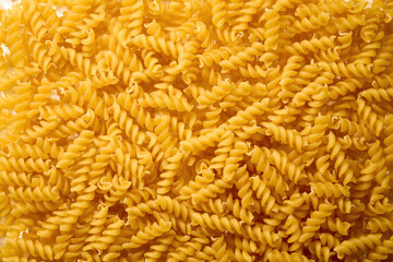 Captivating Close-Up: Raw Italian Spiral Pasta in Detail