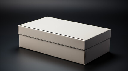 Naklejka premium Weisse Box ohne Logo Mockup packaging schwarzer hintergrund