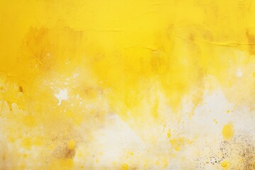 A vibrant yellow and white painting displayed on a yellow wall. Ideal for adding a pop of color to any space
