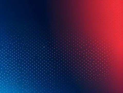 Dots halftone red and dark blue color pattern gradient grunge texture background. Halftone background with Red gradient