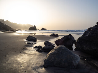 Beach Playa de Benijo on Tenerife