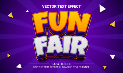 3d fun fair editable text effect