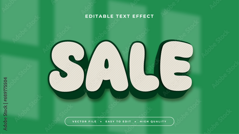 Aufkleber white and green sale 3d editable text effect - font style