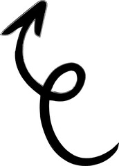 Arrow pointer doodle design and design.