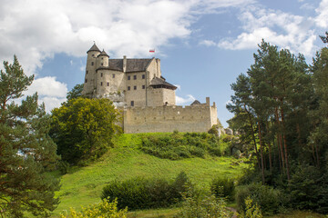 Fototapeta na wymiar View of Bobolice Castle - 14th-century royal castle in the village of Bobolice, Poland