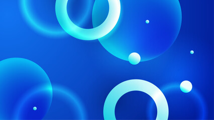 Blue vector gradient abstract background design. Abstract geometric dynamic shapes composition on the blue background
