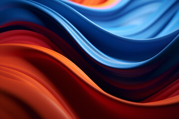 Fototapeta premium Abstract orange and blue 3D texture background