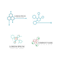 Molecule logo vector symbol template