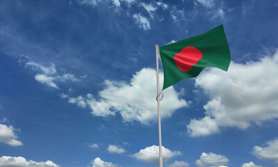 bangladesh flag country national politic government blue sky cloudy background wallpaper copy space conflict war economy partnership friendship business economy diplomacy international competition