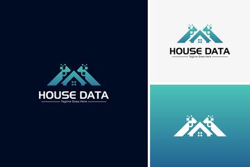 Simple house logo design vector, construction agent logo design template