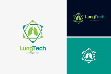 Minimalist lung yoga healthy icon logo design vector, health care logo design template - obrazy, fototapety, plakaty