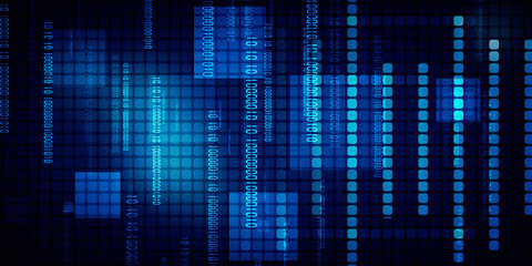 2d illustration Abstract futuristic electronic circuit technology background