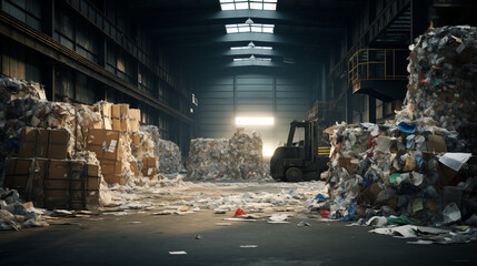 old garbage warehouse - obrazy, fototapety, plakaty