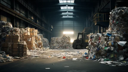 Fotobehang old garbage warehouse © Natali