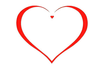 red heart isolated on white