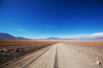 Fototapeta na wymiar Road in Bolivia